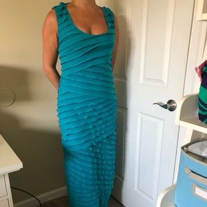 Teal layered dress
